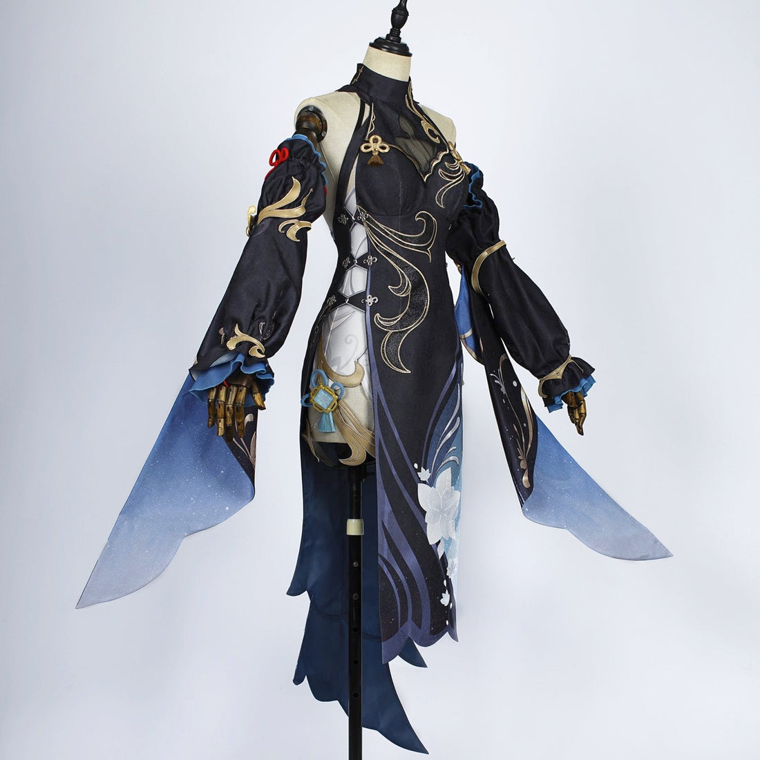 Genshin Impact Shenhe Frostflower Dew Qipao Cosplay Costumes