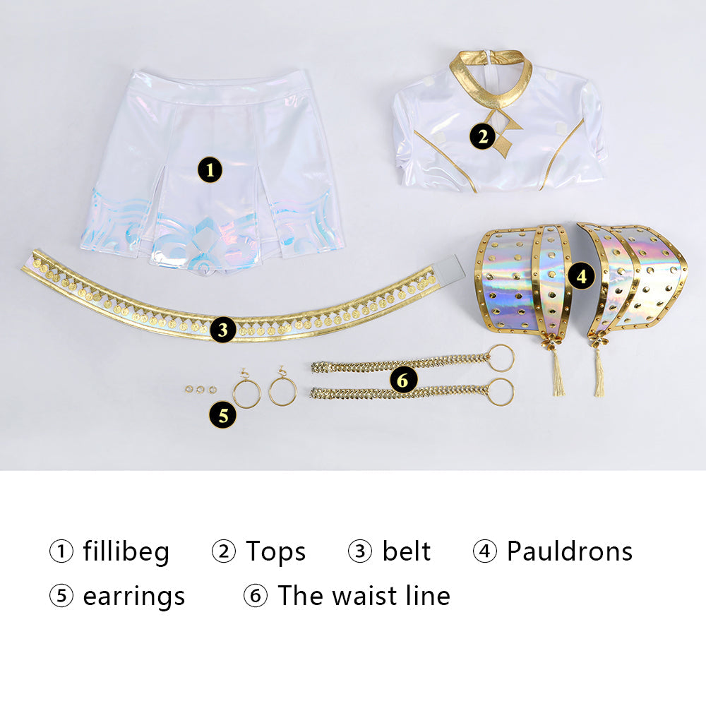 KPop Demon Hunters Zoey White Stage Outfit Cosplay Costumes