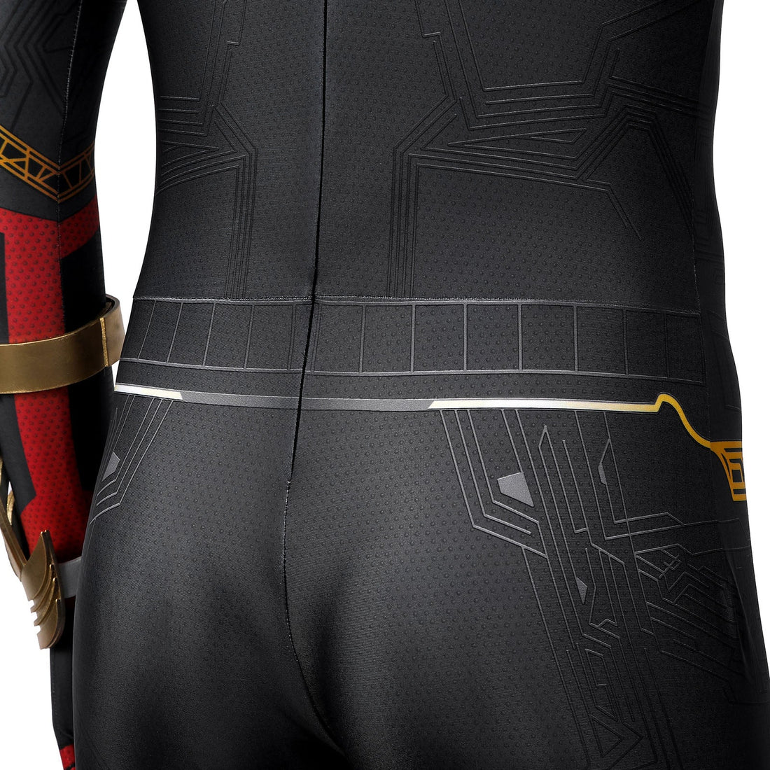 Spider-Man 3 No Way Home Peter Parker Black Gold Suit Jumpsuit Costumes