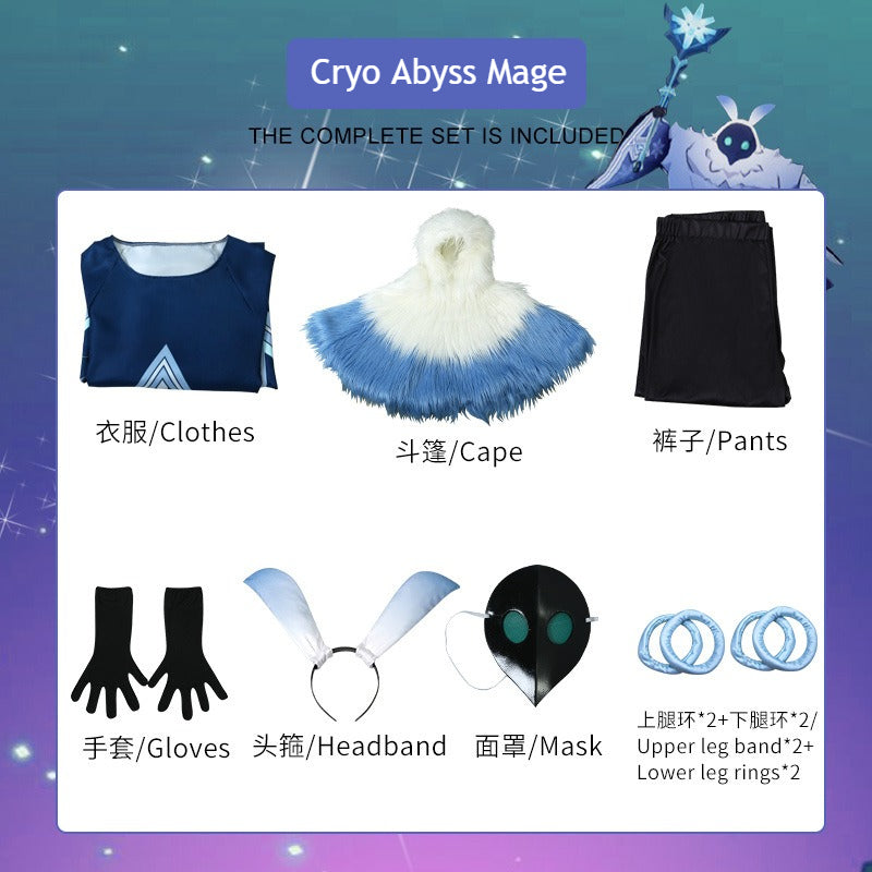 Genshin Impact Abyss Mage Hydro Cryo Pyro Electro Cosplay Costumes