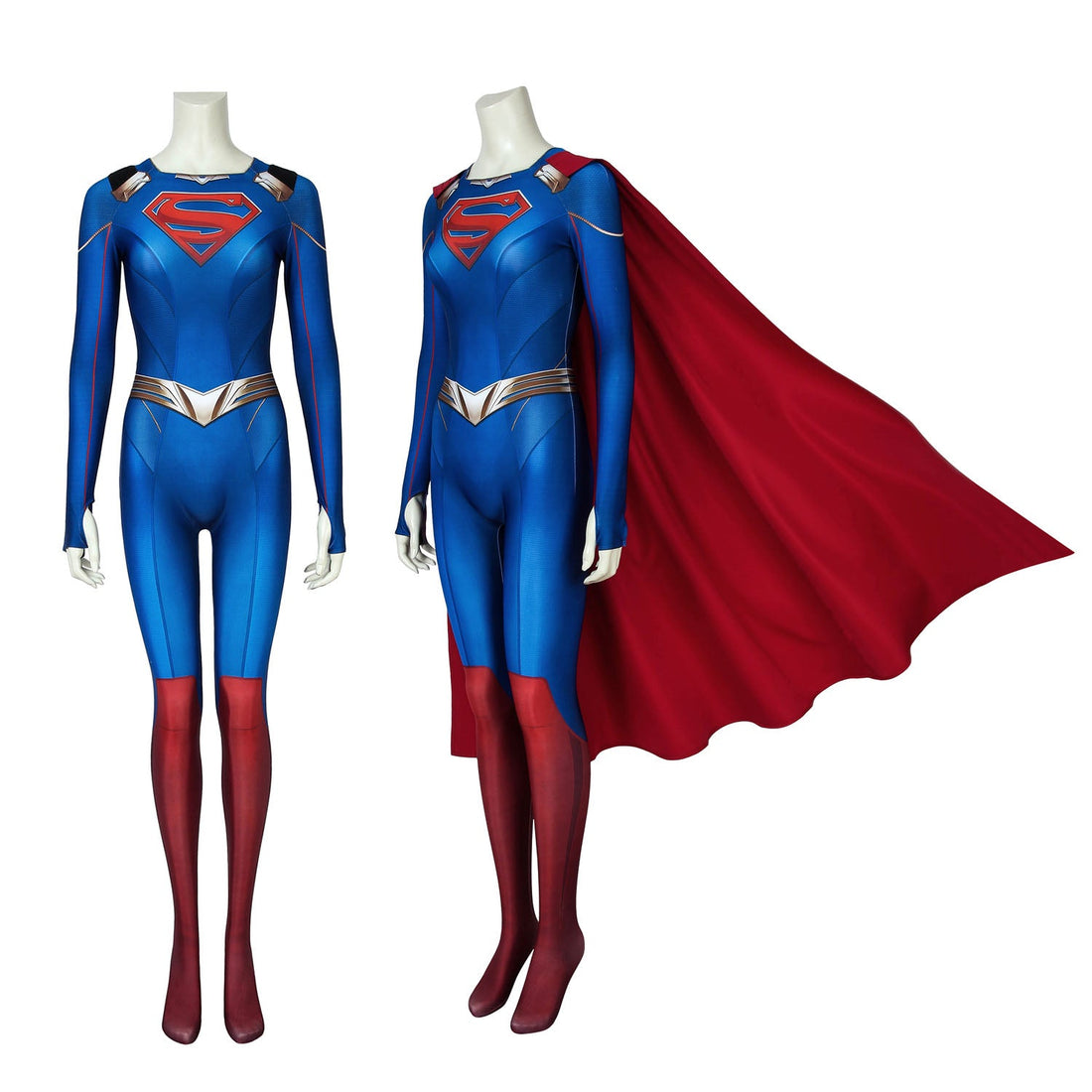 Supergirl Season 5 Kara Zor-el Zentai Jumpsuit Cosplay Costumes