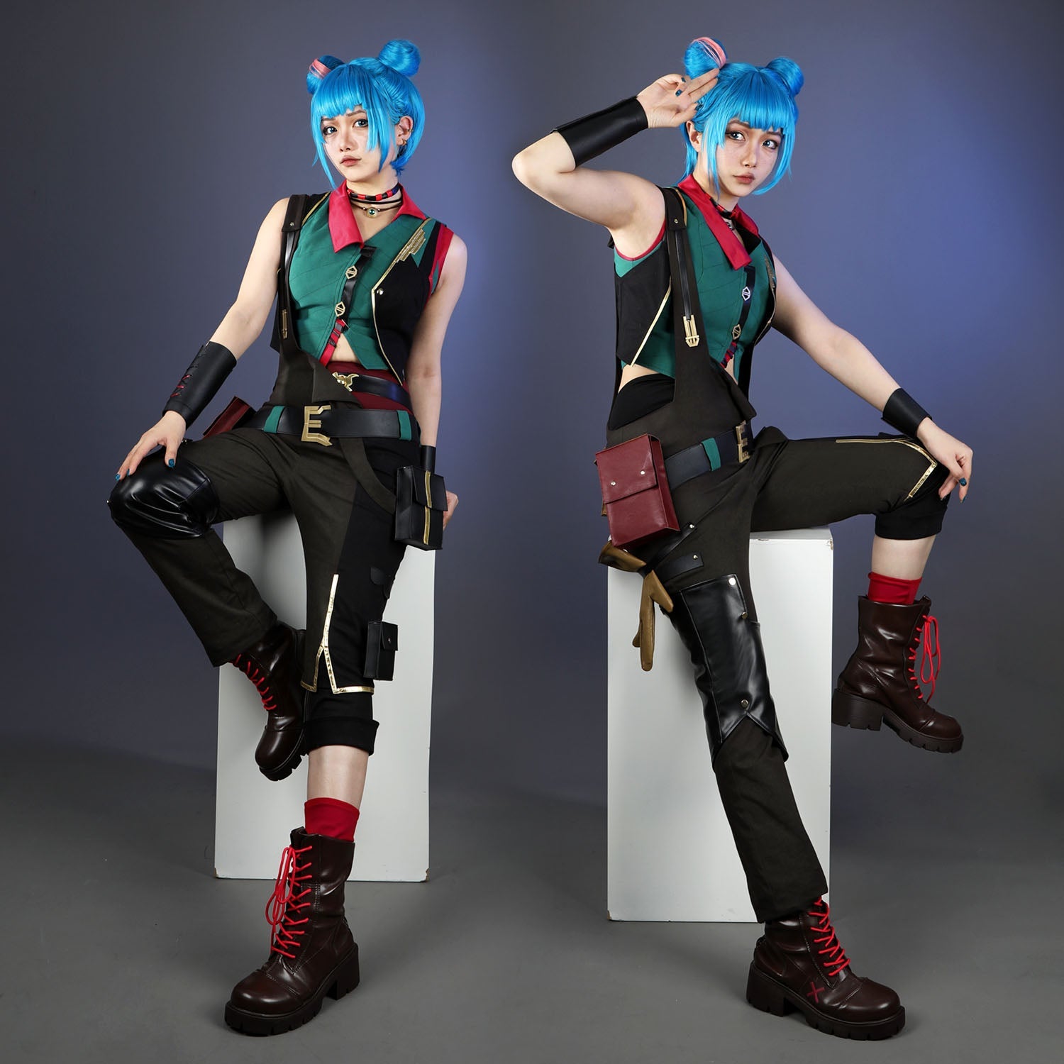 Game LOL Arcane 2 BAOBAO Universe Jinx Cosplay Costumes