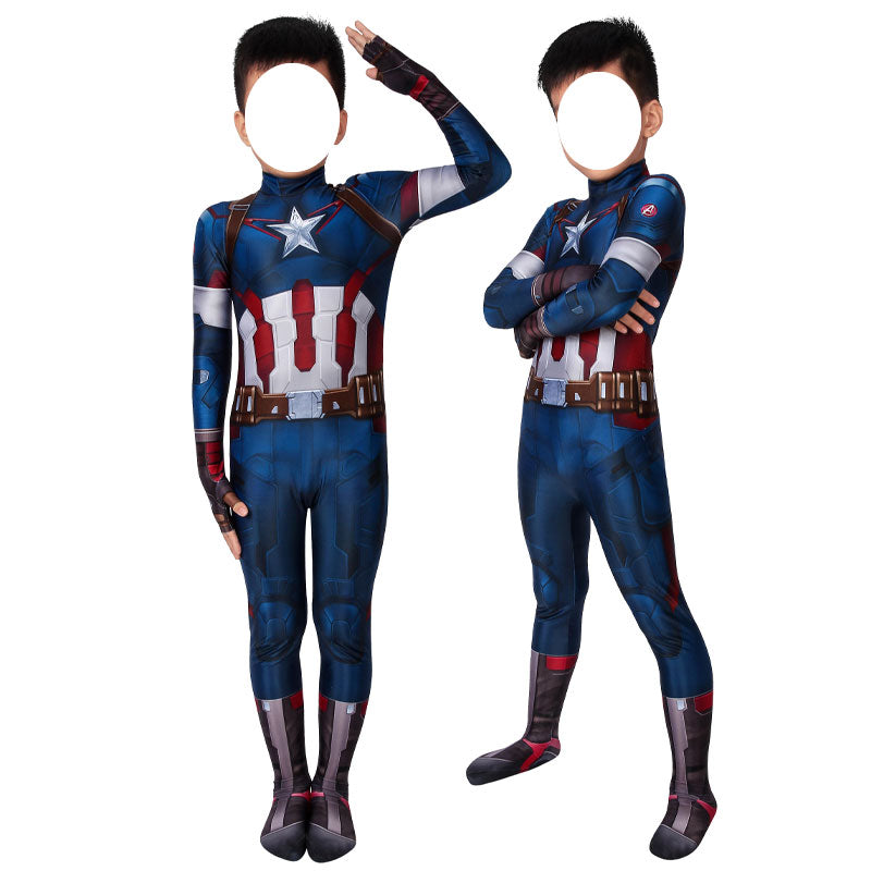 Age of Ultron Captain America Kids Jumpsuit Cosplay Costumes