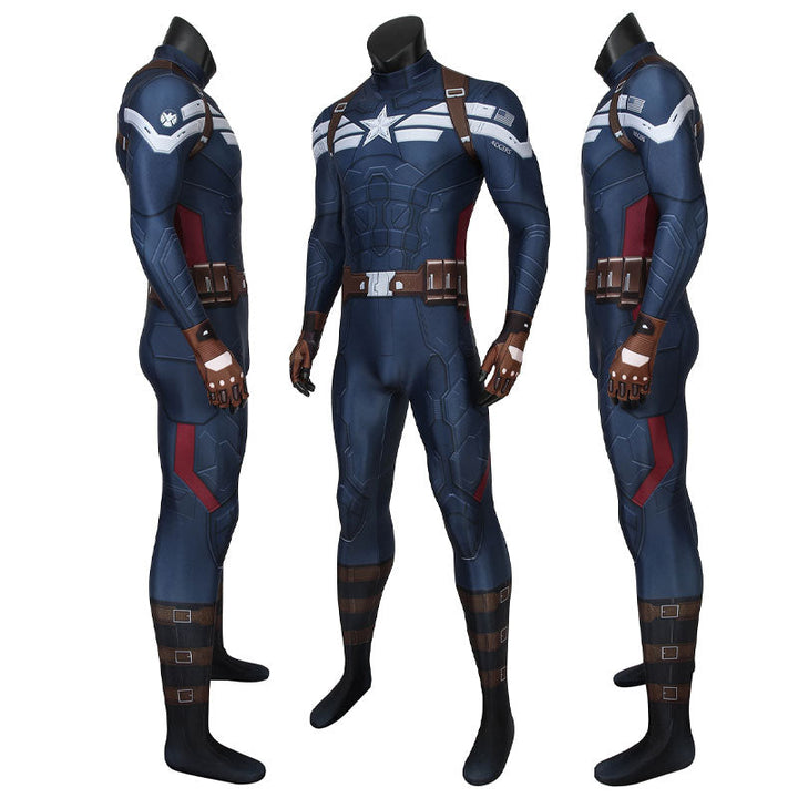 Captain America The Winter Soldier Steve Rogers Jumpsuit Costumes