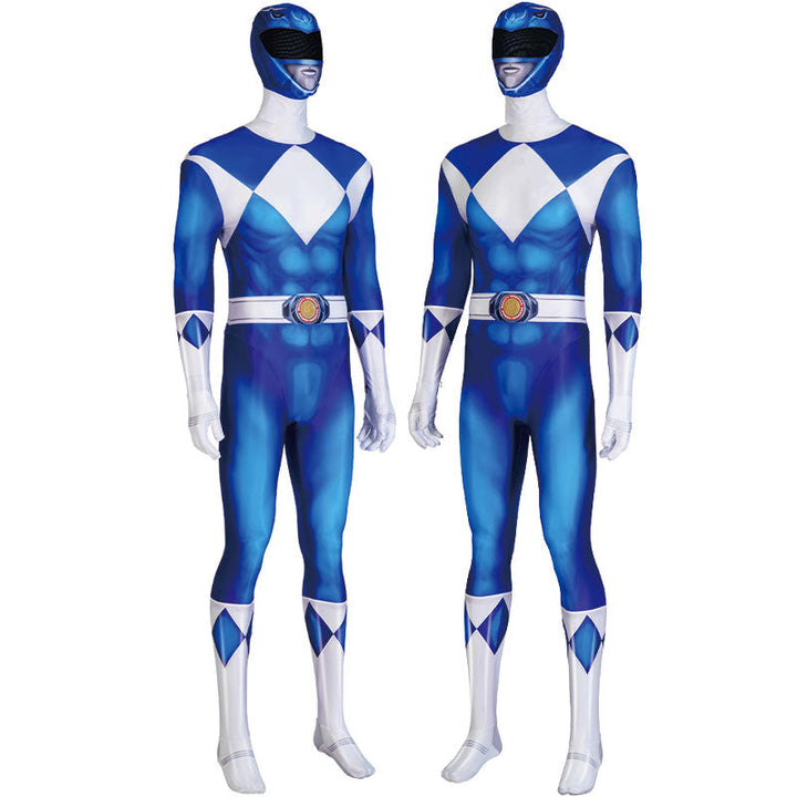 Mighty Morphin Power Rangers Etoffe Tribe Knight Dan Blue Cosplay Costumes