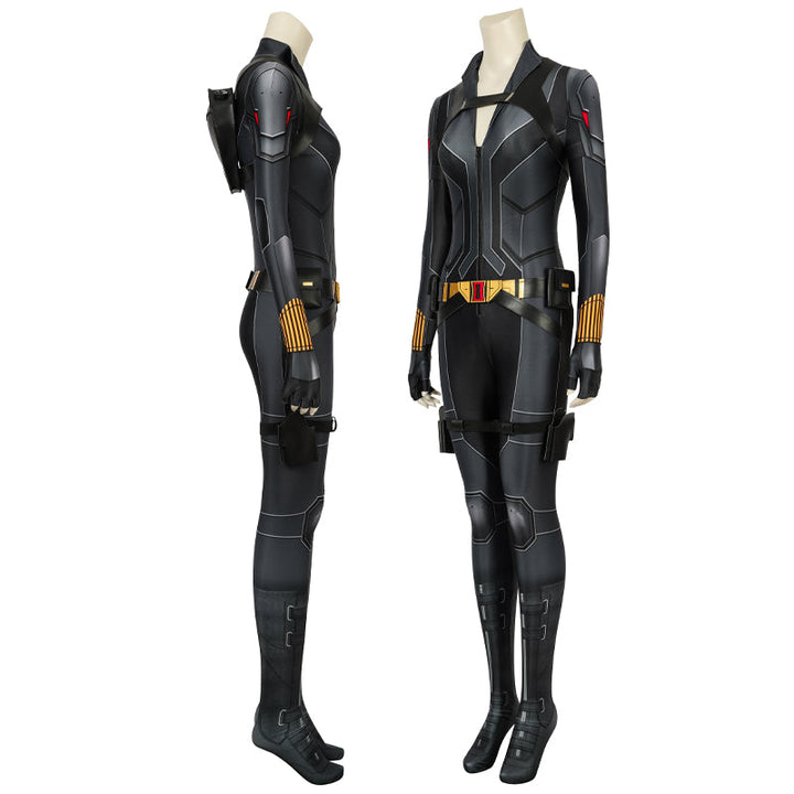 Black Widow Natasha Romanoff Black Suit Jumpsuit Cosplay Costumes