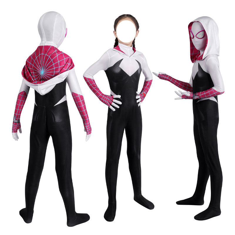 Spider-Man Across The Spider-Verse Gwen Stacy Kids Jumpsuit Costumes