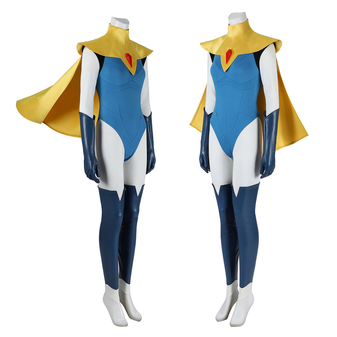 Dispatch Blonde Blazer Bodysuit Cloak Woman Fullset Cosplay Costumes