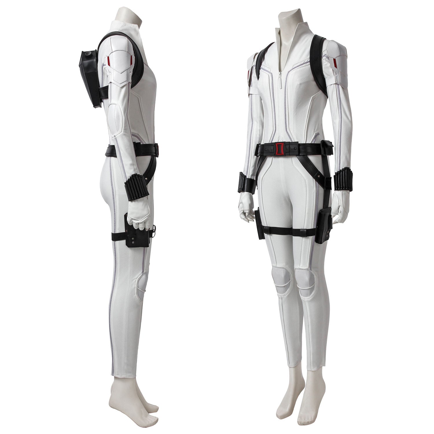 Black Widow Natasha Romanoff White Suit Female Cosplay Costumes