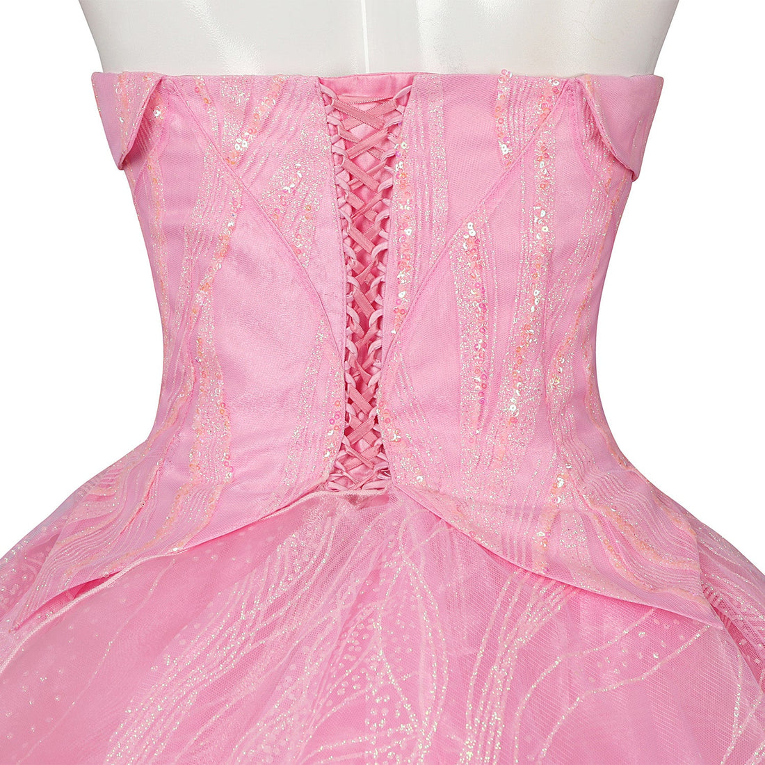 Wicked Part One Galinda Female Dress with Crown Cosplay Costumes