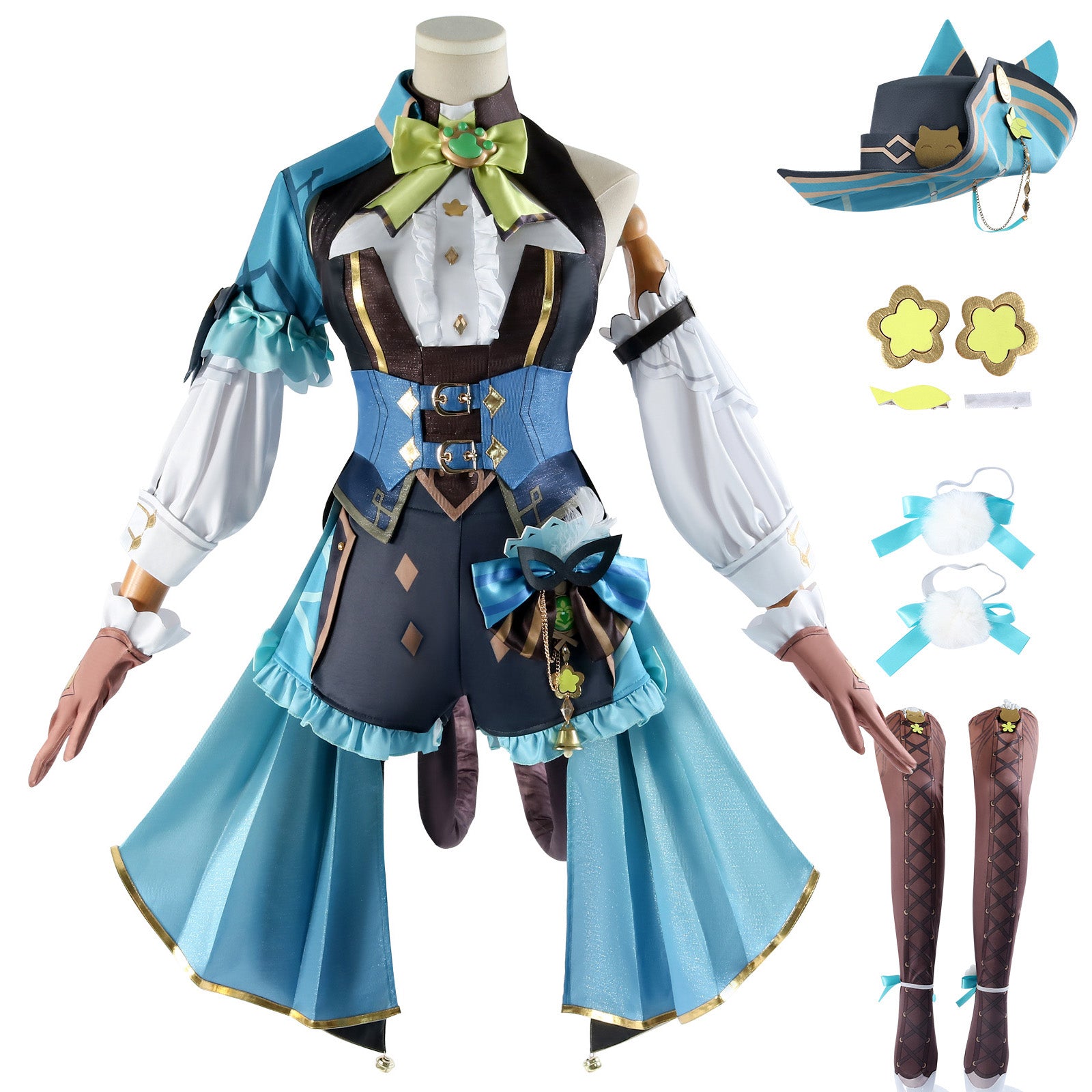 Genshin Impact Kirara Phantom Ranger Fullset Cosplay Costumes