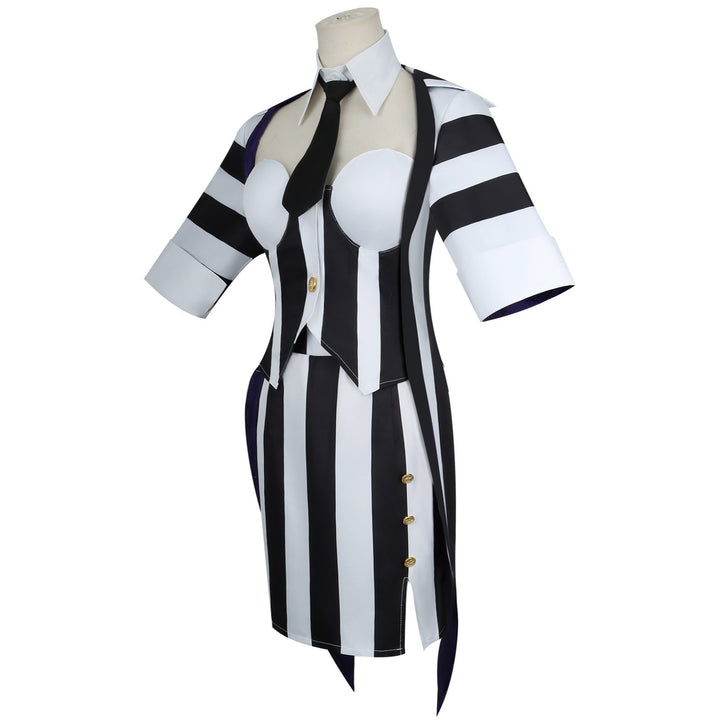 Beetle Juice Michael Keaton Stripe Suit Women Cosplay Costumes