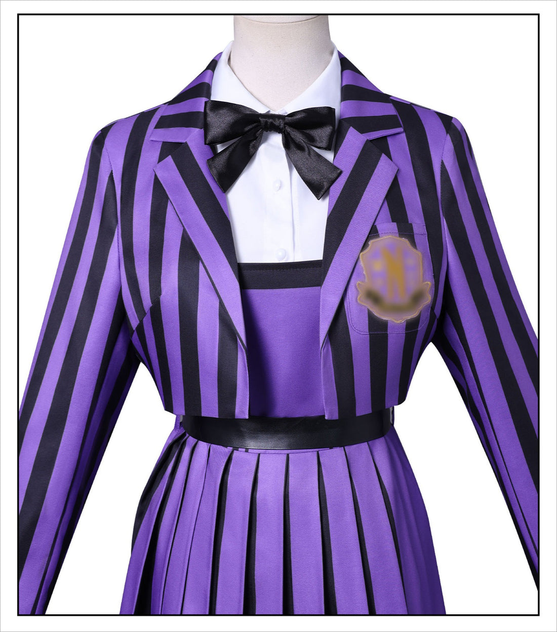 Wednesday 2 Addams Nevermore Academy Purple Short Uniform Adult Kids Costumes
