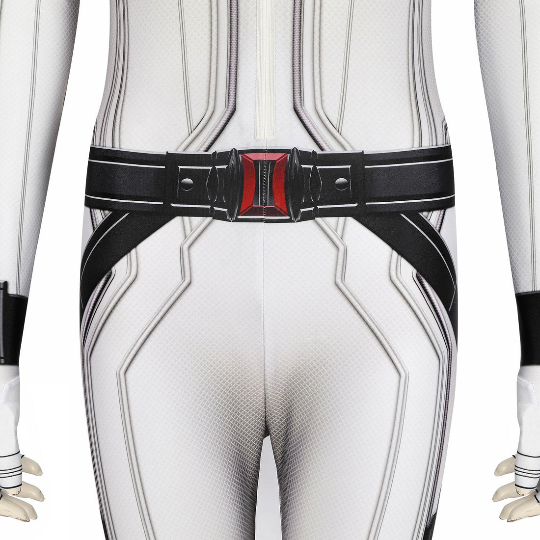 Black Widow Natasha Romanoff White Suit Jumpsuit Cosplay Costumes