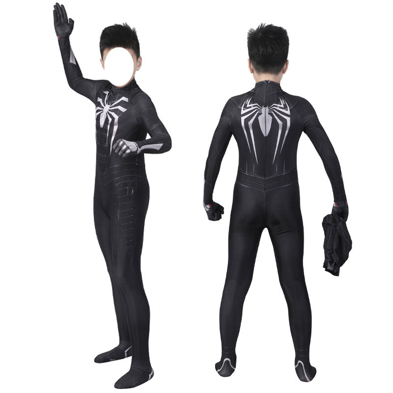 Spider-Man PS5 Miles Morales Symbiote Suit Kids Jumpsuit Costumes