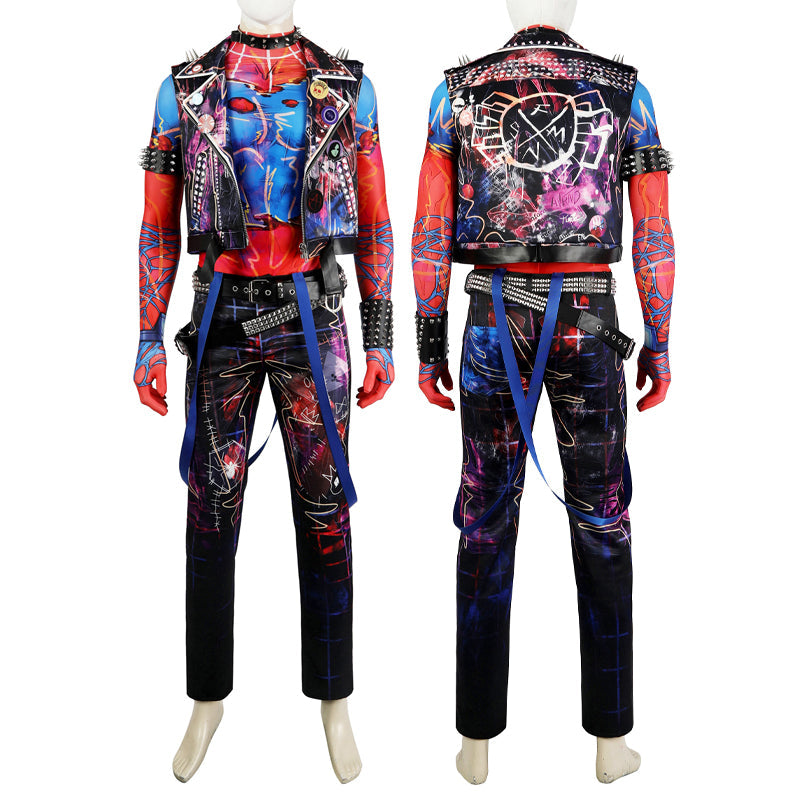 Spider-Man Across The Spider-Verse Spider-Punk Hobart Hobie Brown Full Set Costumes