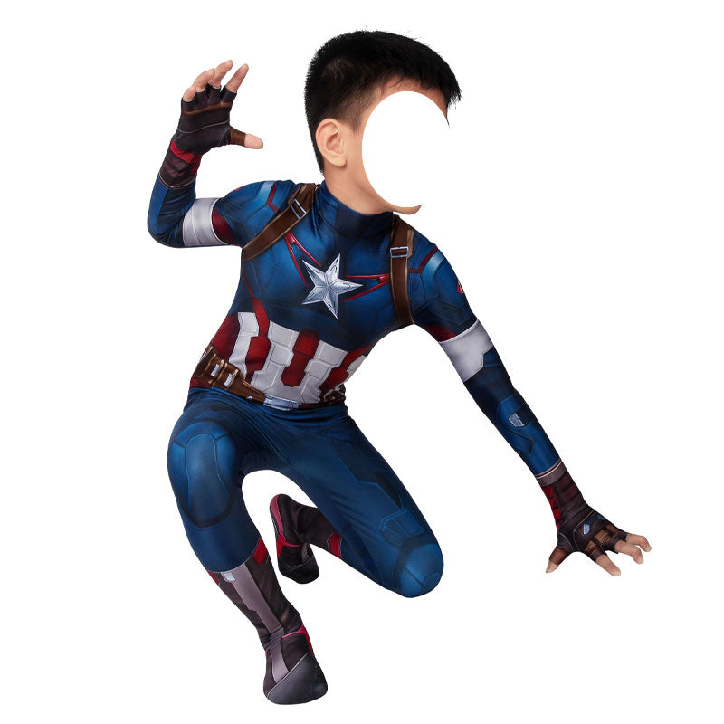 Age of Ultron Captain America Kids Jumpsuit Cosplay Costumes