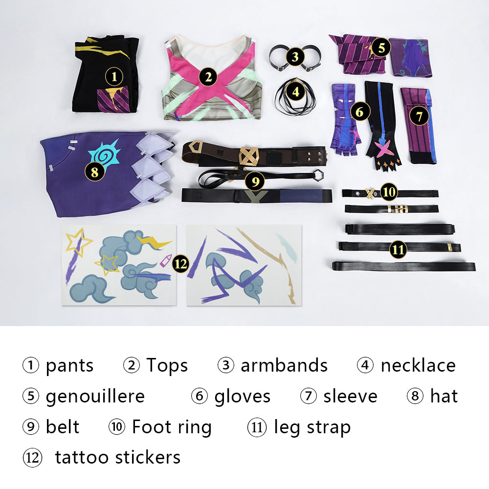 Game LOL Arcane 2 Jinx Full Set Role Cosplay Costumes