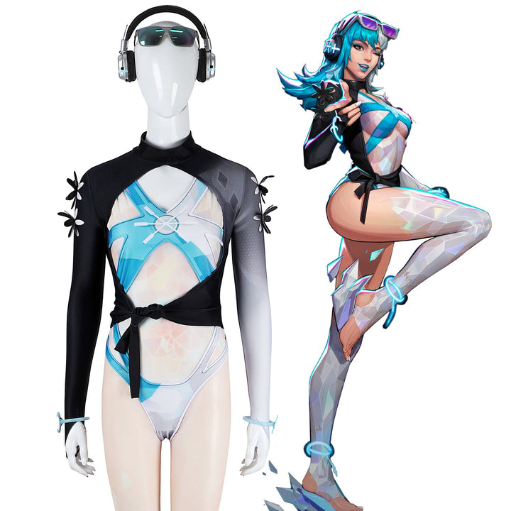 Marvel Rivals Luna Snow Swimsuit Top Full Cosplay Costumes
