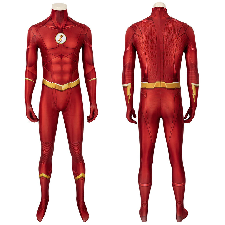 The Flash Season 5 Barry Allen Male Jumpsuit with Mask Costumes