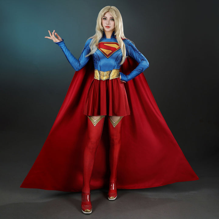 Supergirl Kara Zor-El Jumpsuit Superwoman Cosplay Costumes