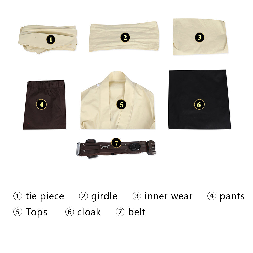 Star Wars Episode I The Phantom Menace Qui-Gon Jinn Cosplay Costumes