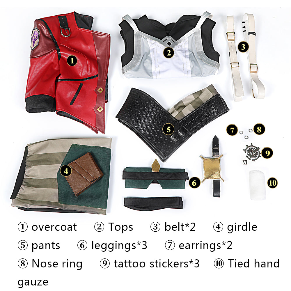 Game LOL Arcane Vi Role Dress Full Set Cosplay Costumes