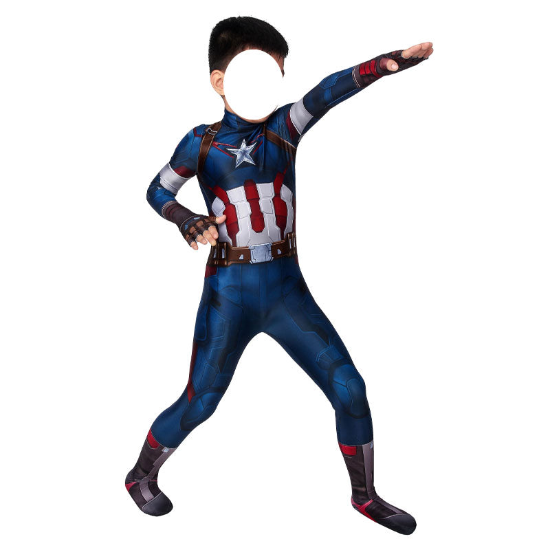 Age of Ultron Captain America Kids Jumpsuit Cosplay Costumes