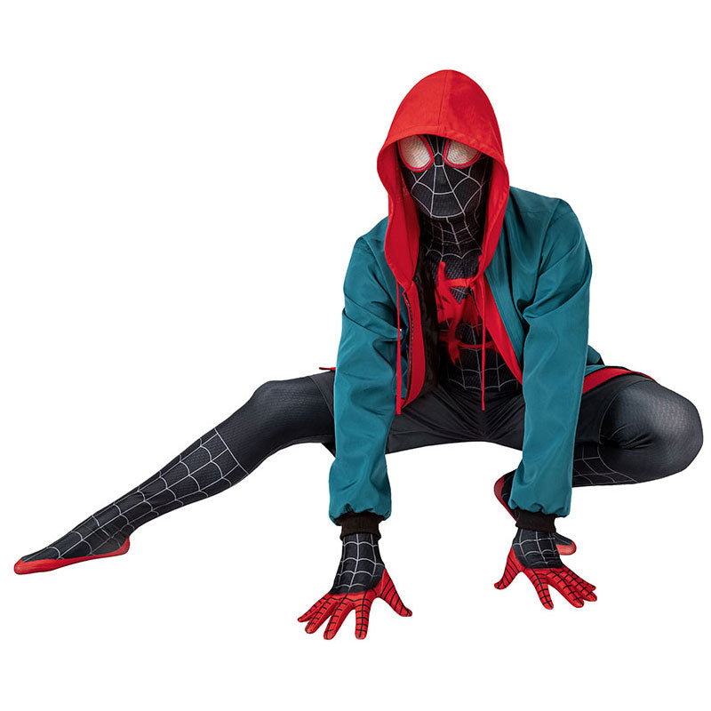 Spider-Man Into the Spider-Verse Miles Morales Jumpsuit with Coat Fullset Costumes