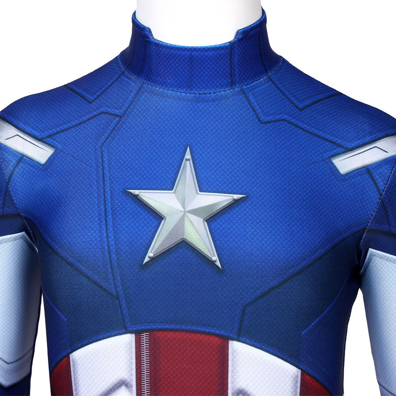 The First Avenger Captain America Kids Jumpsuit Cosplay Costumes