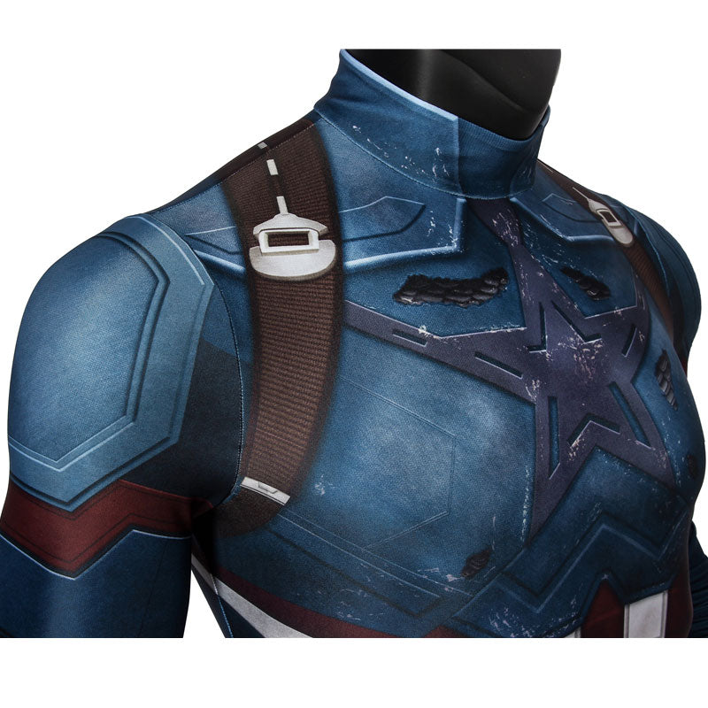Avengers 3 Infinity War Captain America Steve Rogers Jumpsuit Cosplay Costumes
