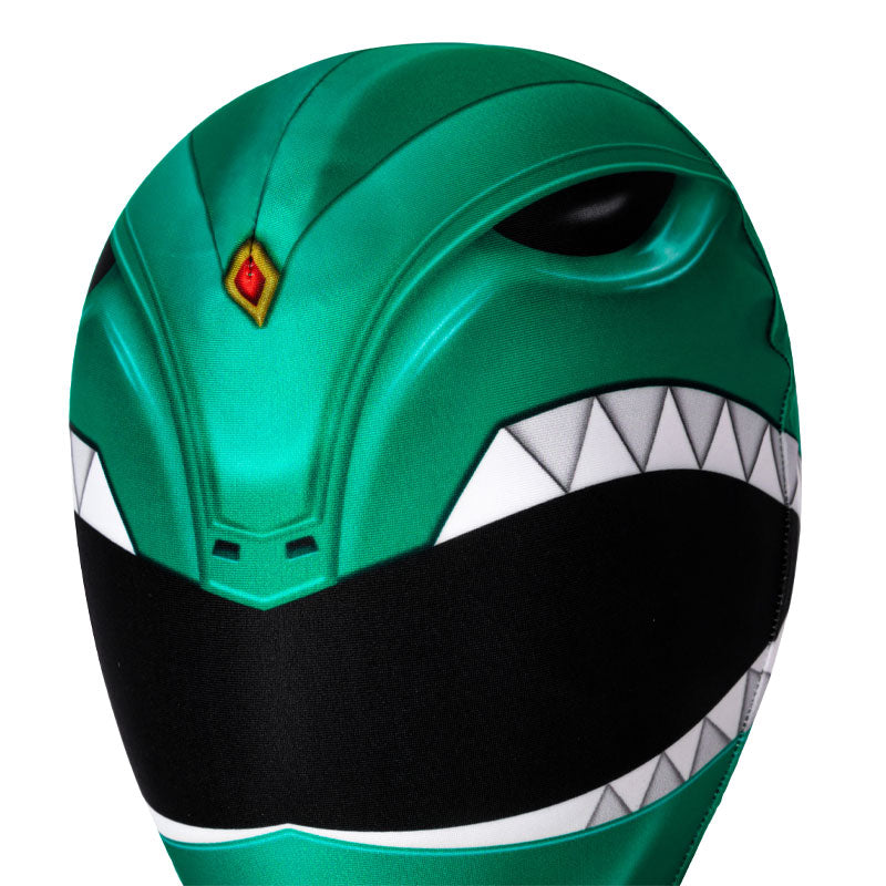 Mighty Morphin Power Rangers Yamato Tribe Knight Burai Green Kids Costumes