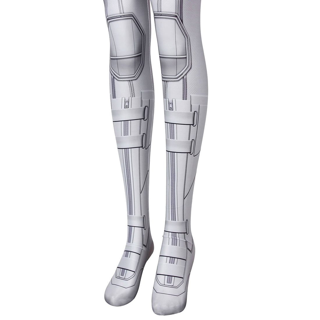 Black Widow Natasha Romanoff White Suit Jumpsuit with Accessories Cosplay Costumes