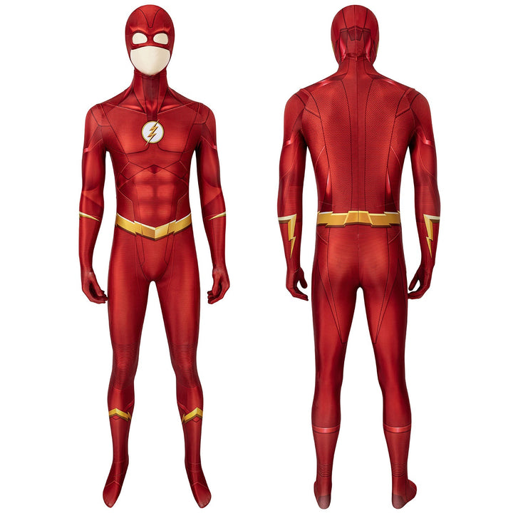 The Flash Season 5 Barry Allen Male Jumpsuit with Mask Costumes