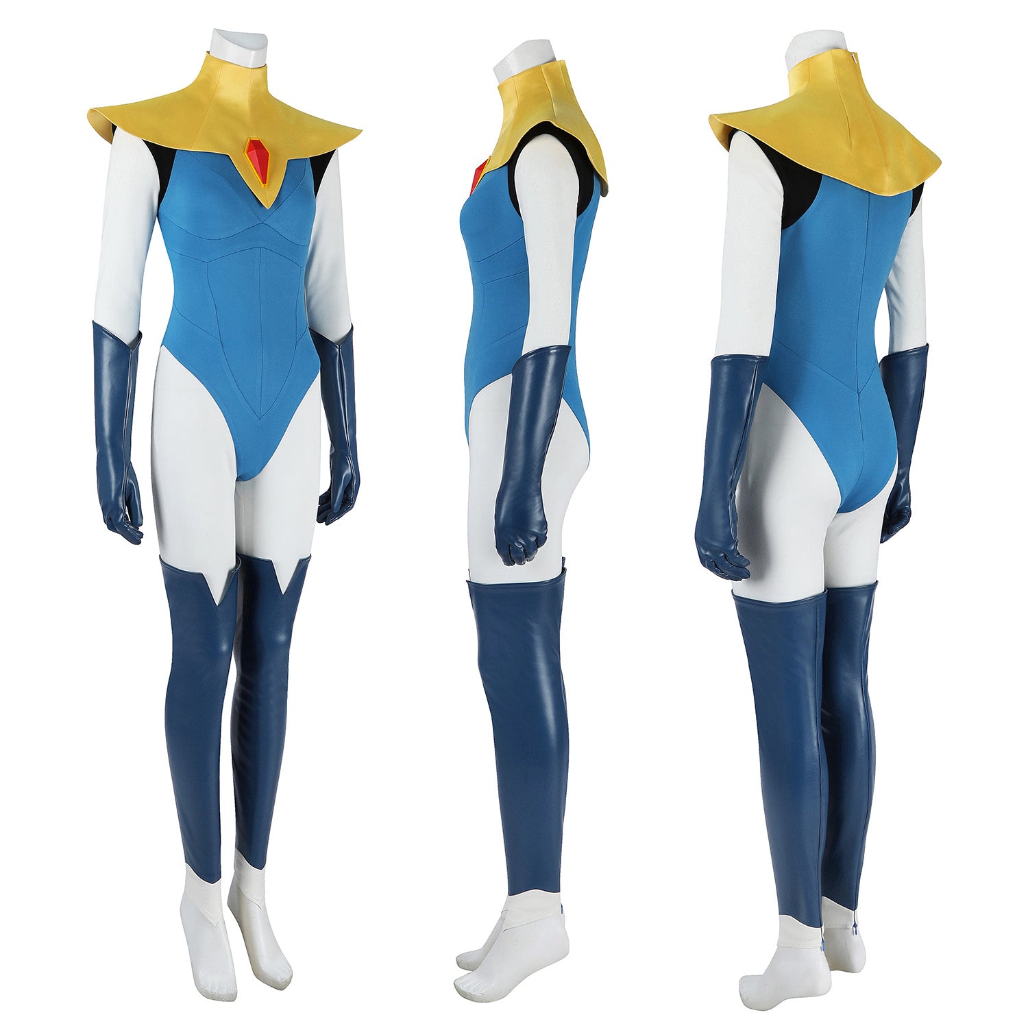 Dispatch Blonde Blazer Bodysuit Cloak Woman Fullset Cosplay Costumes