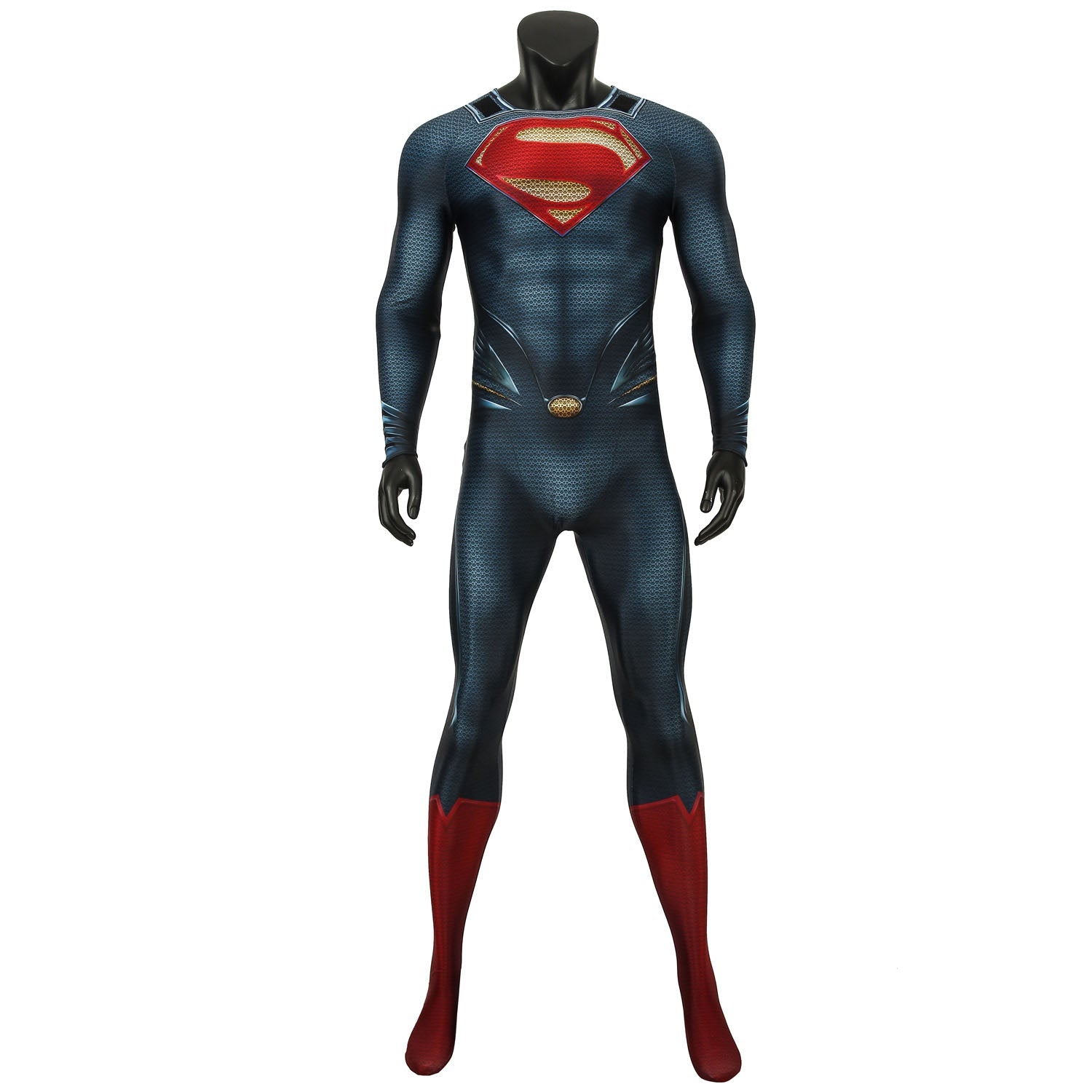 Superman Man of Steel Clark Kent Male Jumpsuit Cosplay Costumes