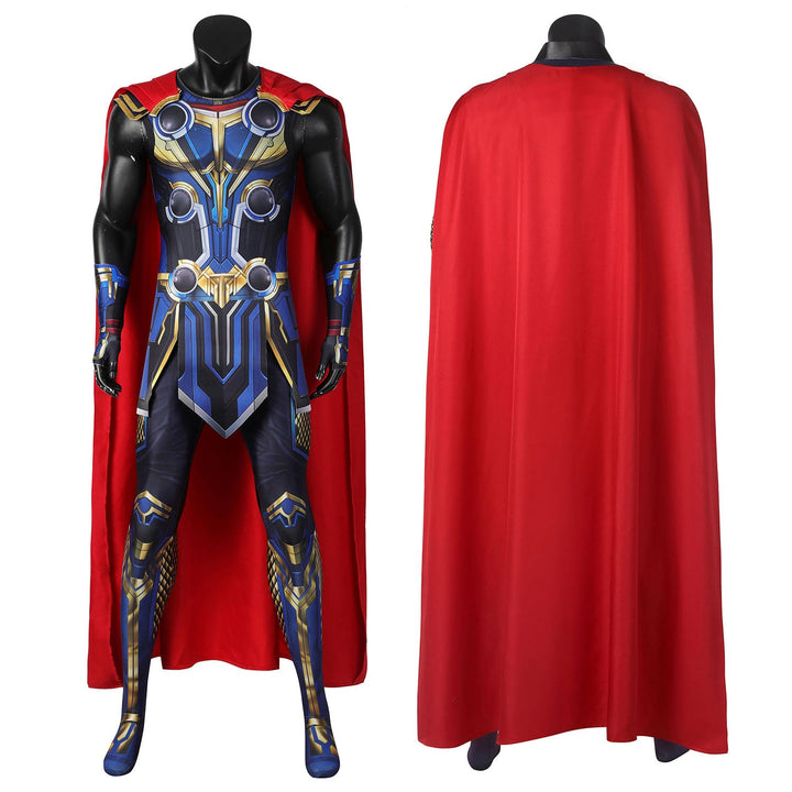 Thor 4 Love and Thunder Male Sleeveless Jumpsuit with Cloak Costumes