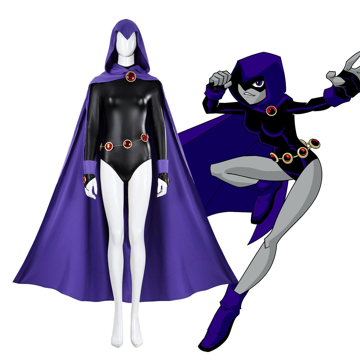 New Teen Titans Raven Rachel Roth Female Cosplay Costumes