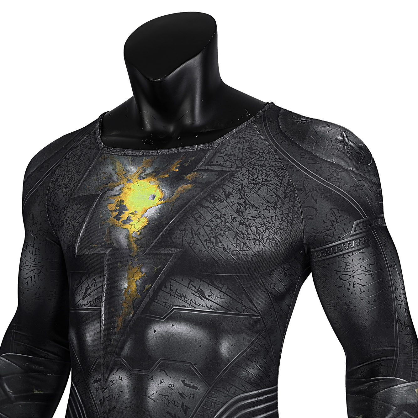 Comics Black Adam Male Jumpsuit with Hooded Cloak Costumes