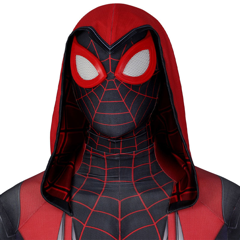 Spider-Man PS5 Crimson Cowl Suit Jumpsuit Cosplay Costume