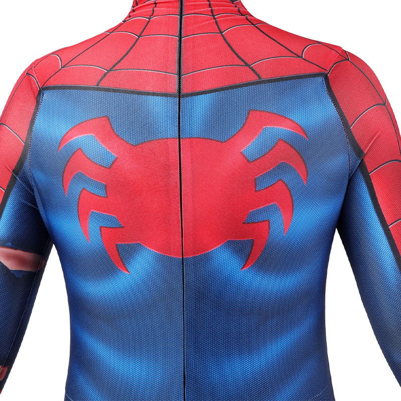 Spider-Man PS5 Classic Suit Damaged Kids Jumpsuit Cosplay Costumes