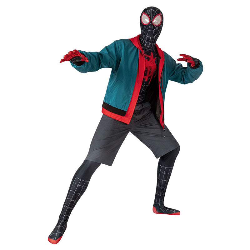 Spider-Man Into the Spider-Verse Miles Morales Jumpsuit with Coat Fullset Costumes
