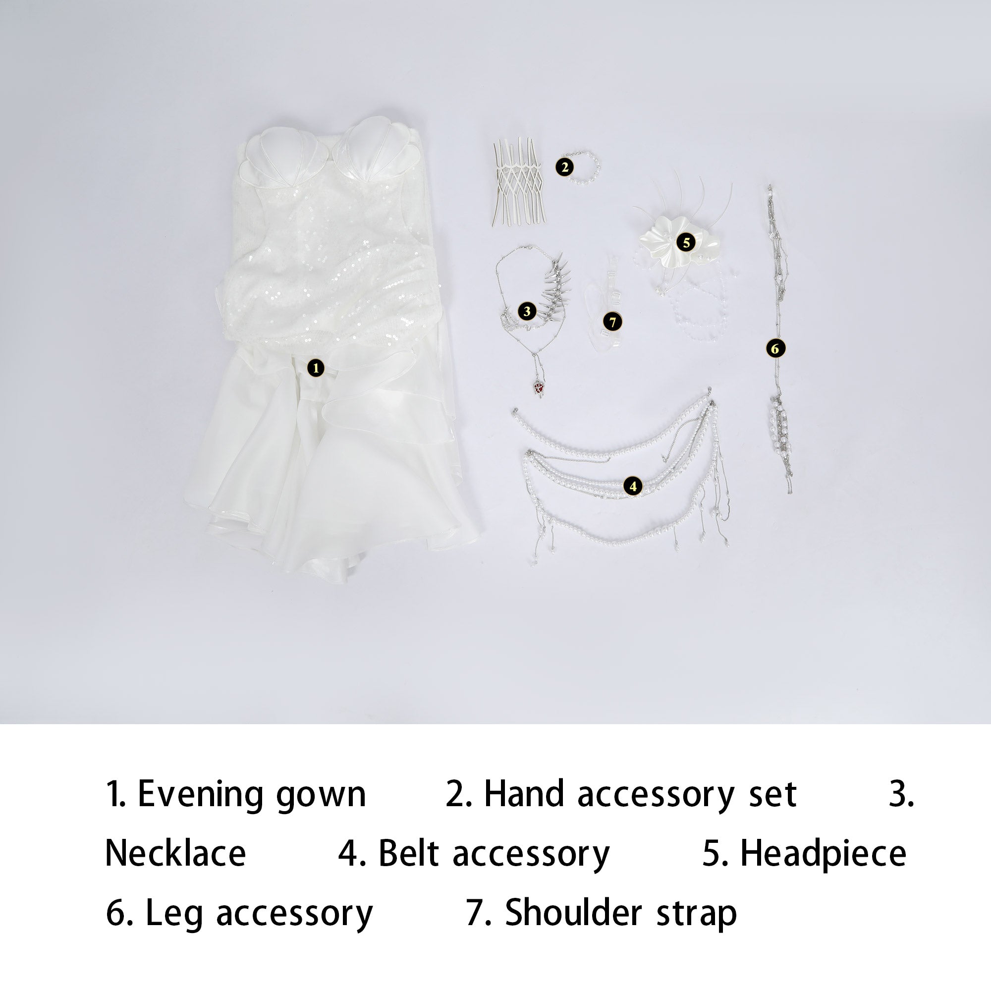 Pre-order Path to Nowhere L.L. Interlude White Dress Top Level Cosplay Costumes