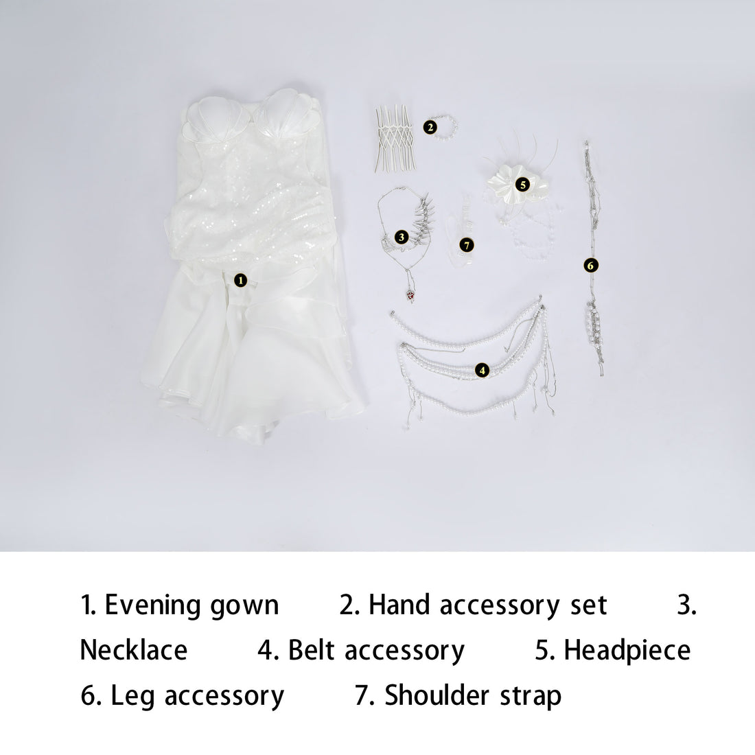 Pre-order Path to Nowhere L.L. Interlude White Dress Top Level Cosplay Costumes