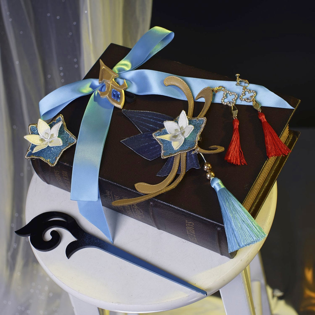 Genshin Impact Shenhe Frostflower Dew Qipao Cosplay Costumes