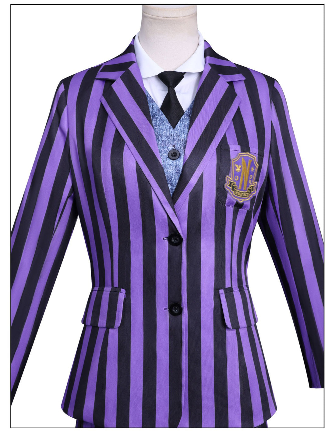 Wednesday 2 Addams Nevermore Academy Purple Uniform Adult Kids Costumes