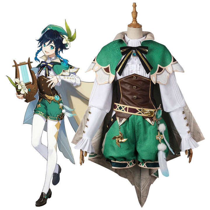Genshin Impact Venti Gradient Full Set Top Level Cosplay Costumes