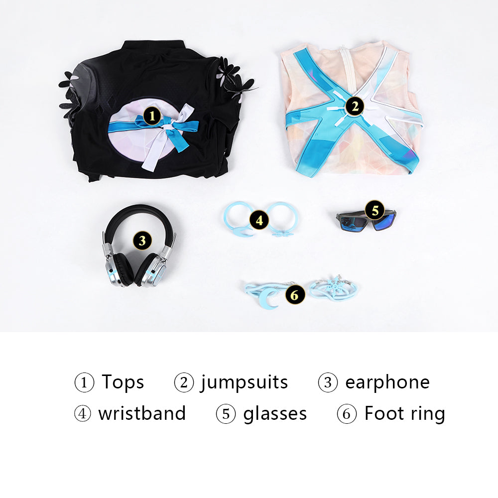 Marvel Rivals Luna Snow Swimsuit Top Full Cosplay Costumes