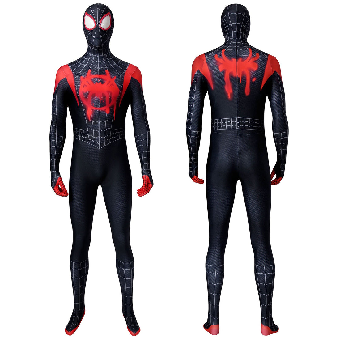 Spider-Man Into the Spider-Verse Miles Morales Male Jumpsuit Costumes