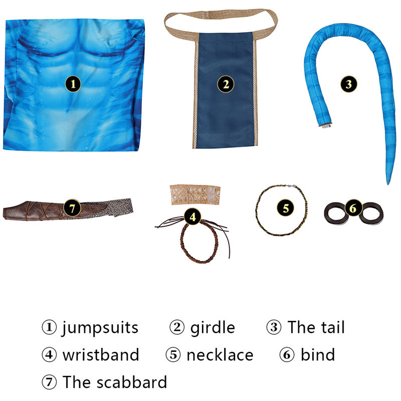 Avatar 2 The Way of Water Jake Sully Jumpsuit Cosplay Costume